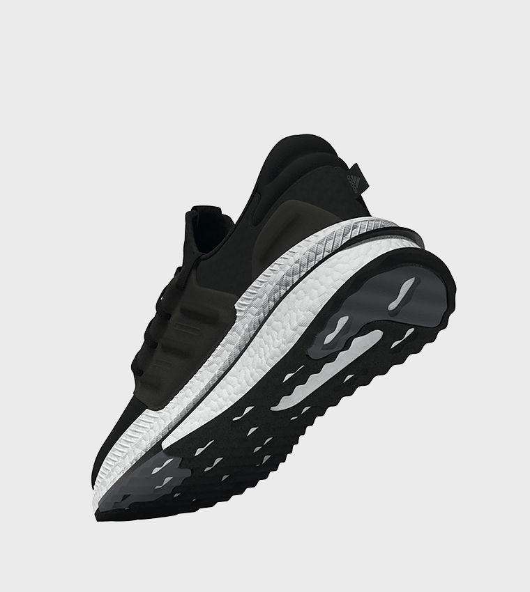 Buy Adidas X PLR BOOST Textured Lace Up Running Shoes In Black