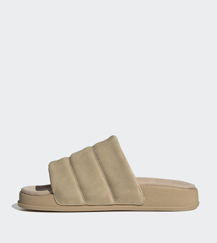 Adidas suede slides sale