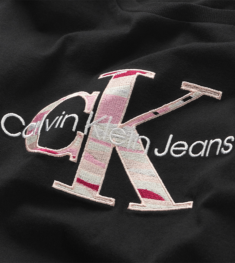 Buy Calvin Klein Polaroid Monogram Casual T Shirt In Black