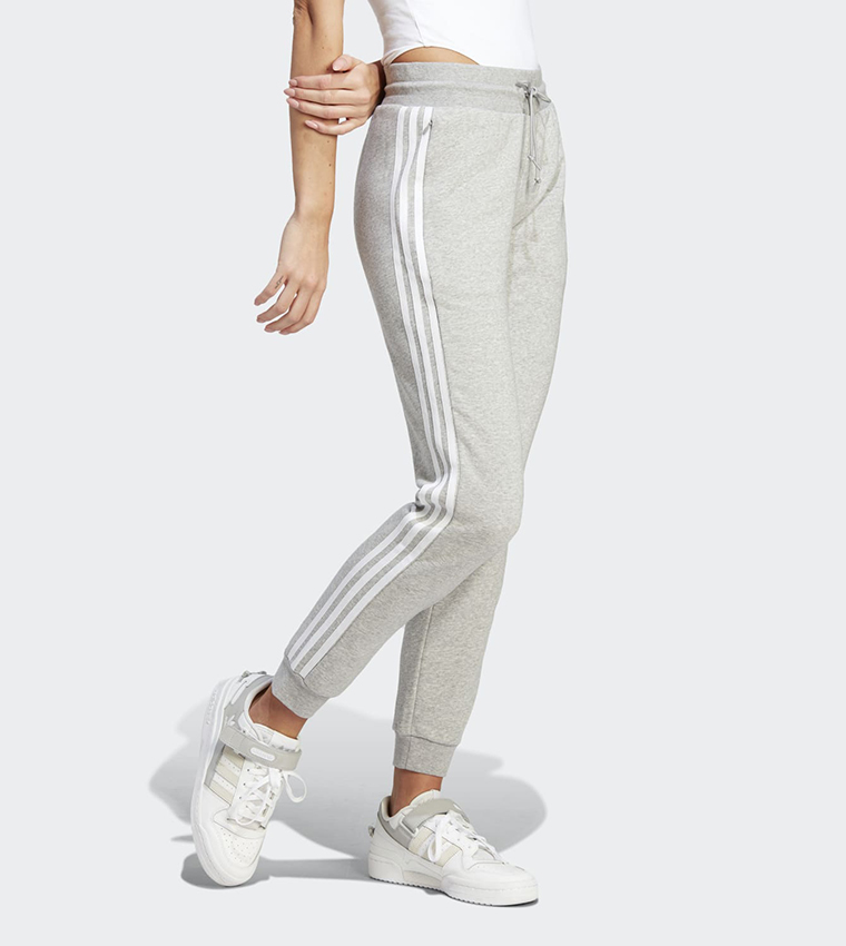 Adidas grey cuffed joggers womens new arrivals