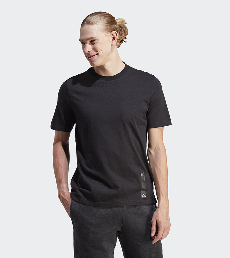 Adidas logo on back of shirt discount