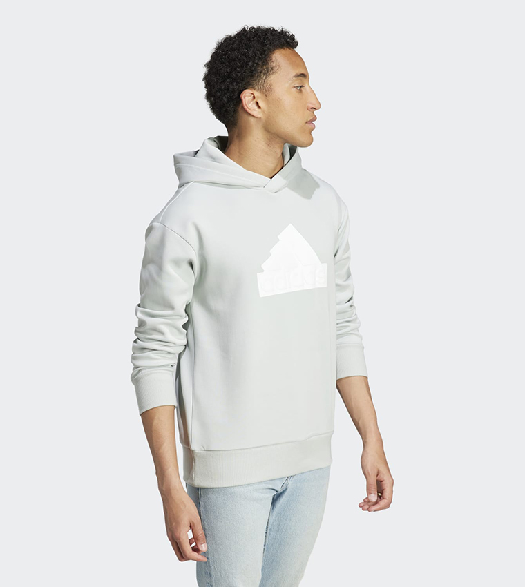 Buy Adidas Future Icons Badge Of Sport Logo Embossed Hoodie In Grey 6thStreet Saudi Arabia