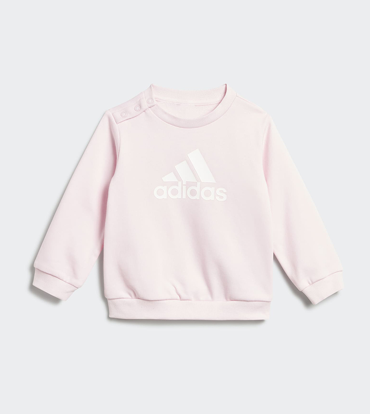 Adidas grey pink tracksuit best sale