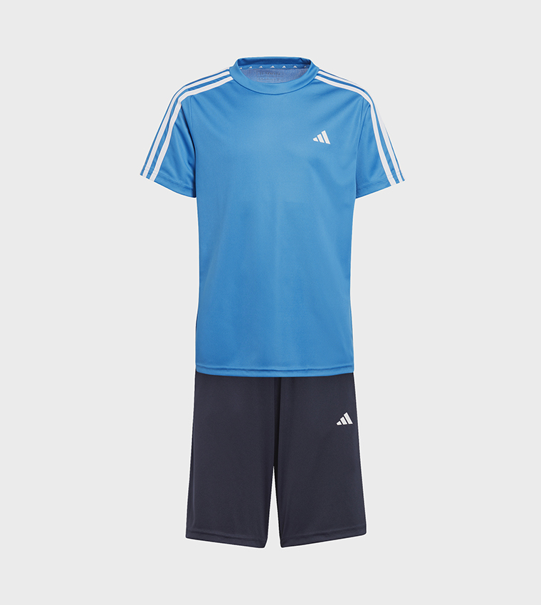 Buy Adidas Training Essentials Aeroready 3 Stripes Clothing Set In Blue 6thStreet Bahrain