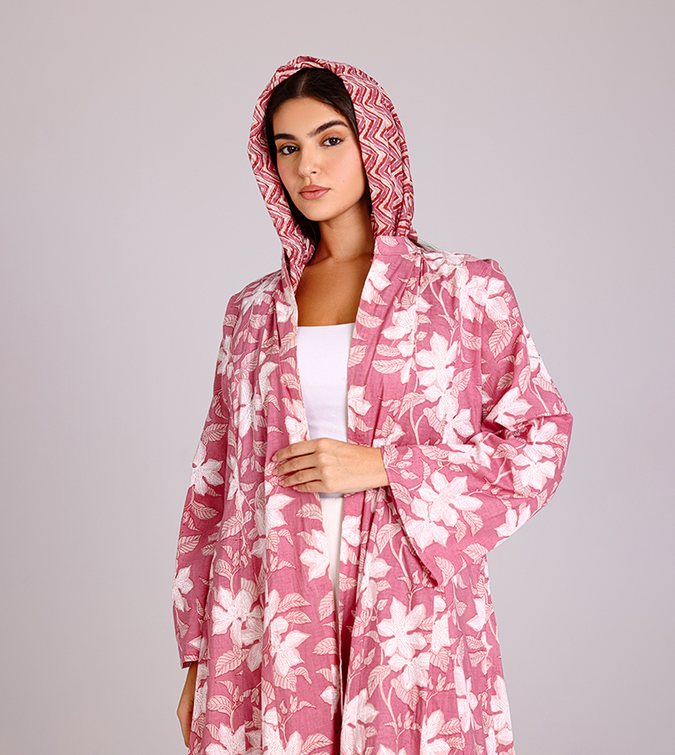 Printed Flared Sleeves Abaya