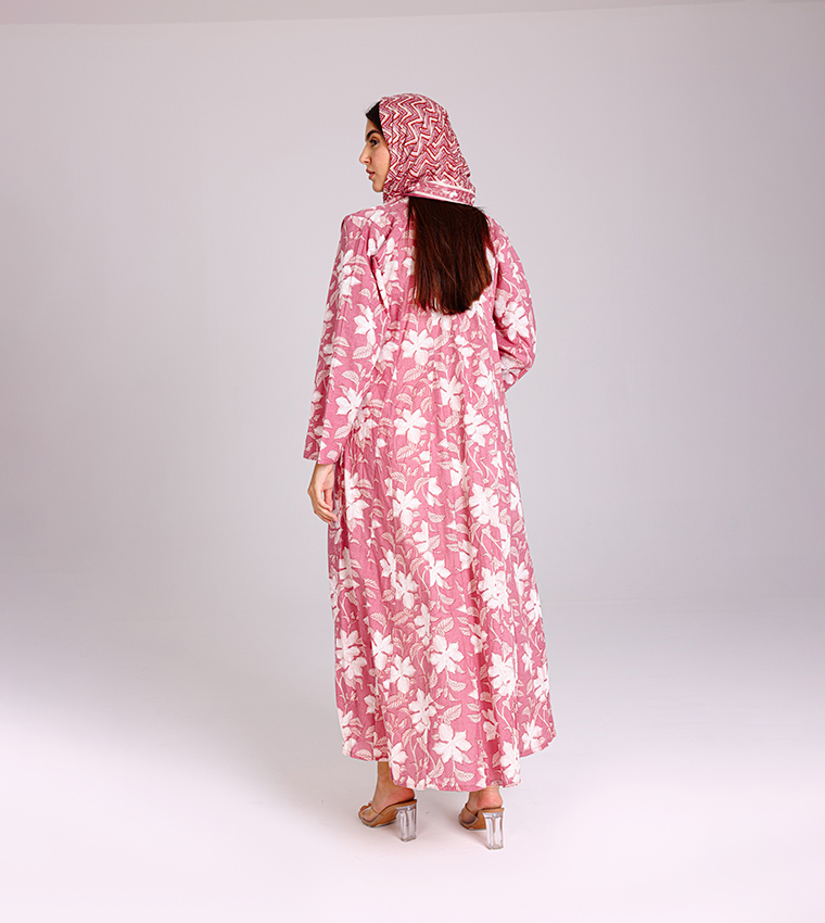 Printed Flared Sleeves Abaya