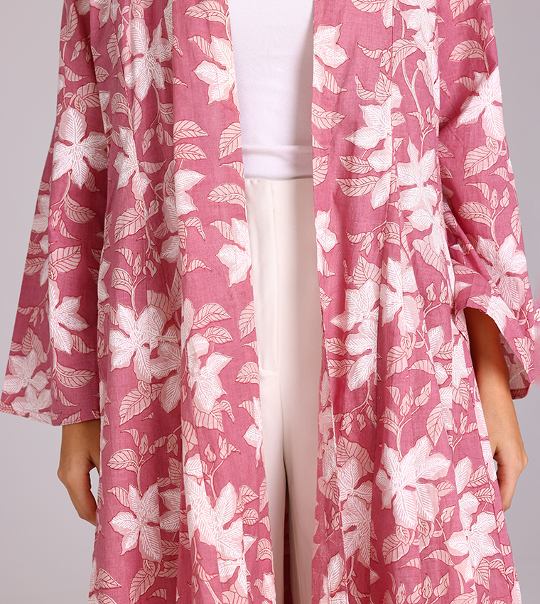 Printed Flared Sleeves Abaya