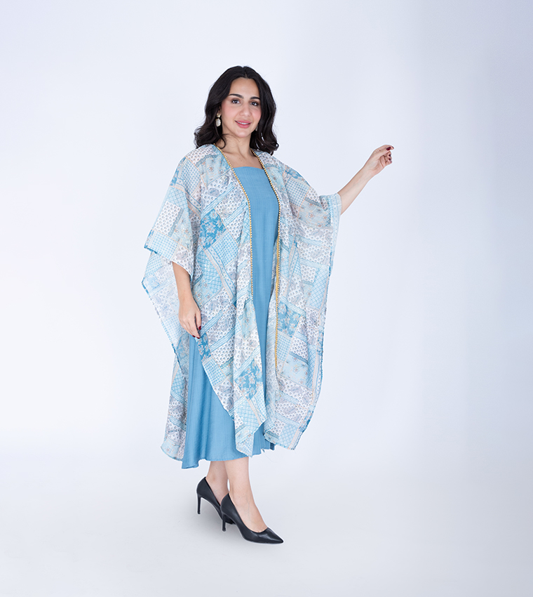 IKKXA  Jalabiya - Blue Jalabiyas