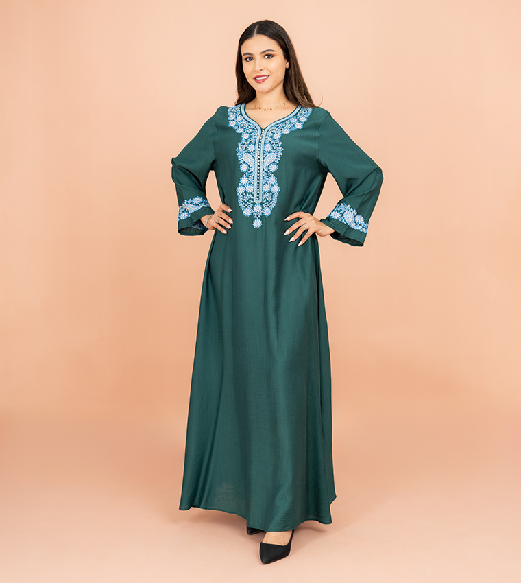IKKXA  Jalabiya - Green Jalabiyas