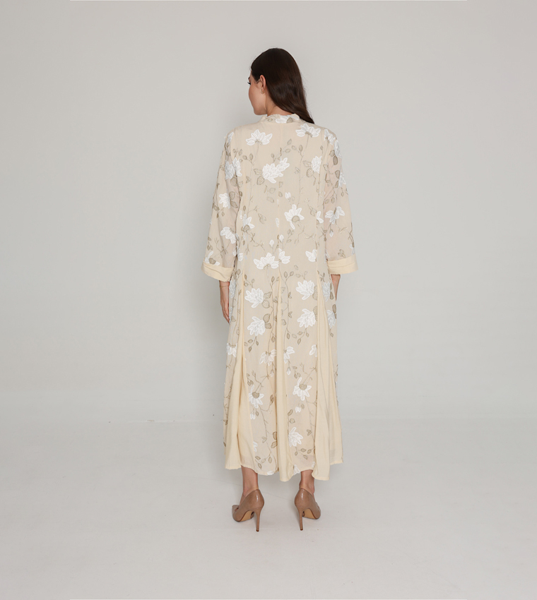 Floral Embroidered Modern Jalabiya