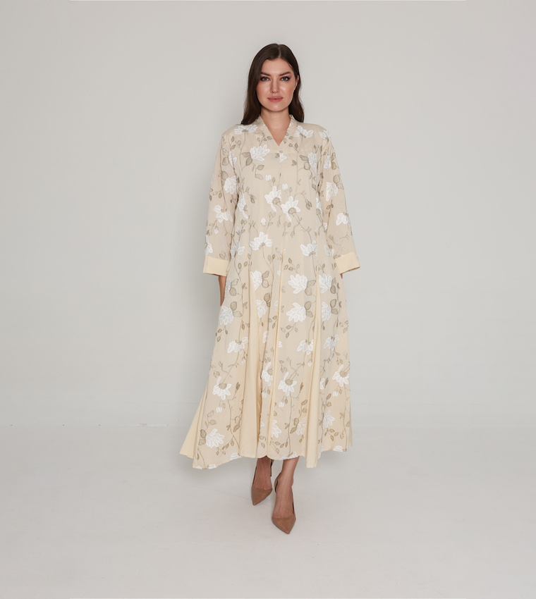 Floral Embroidered Modern Jalabiya