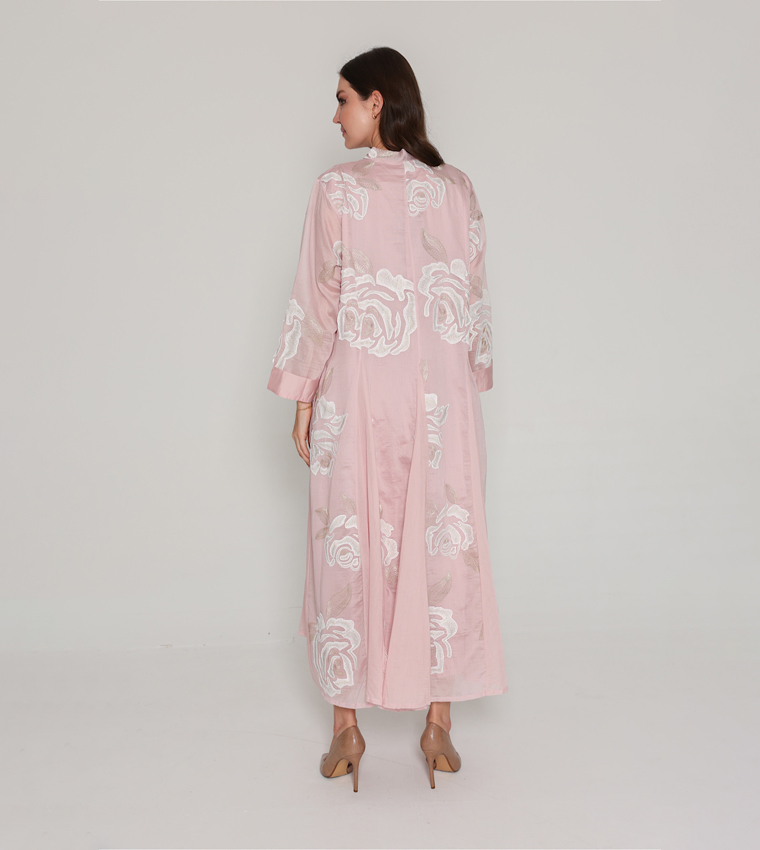 Flower Embroidered Jalabiya