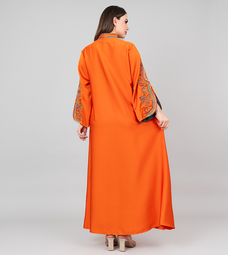 Embroidered Flared Sleeves Jalabiya