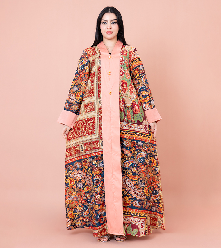 Printed Long Sleeves Jalabiya