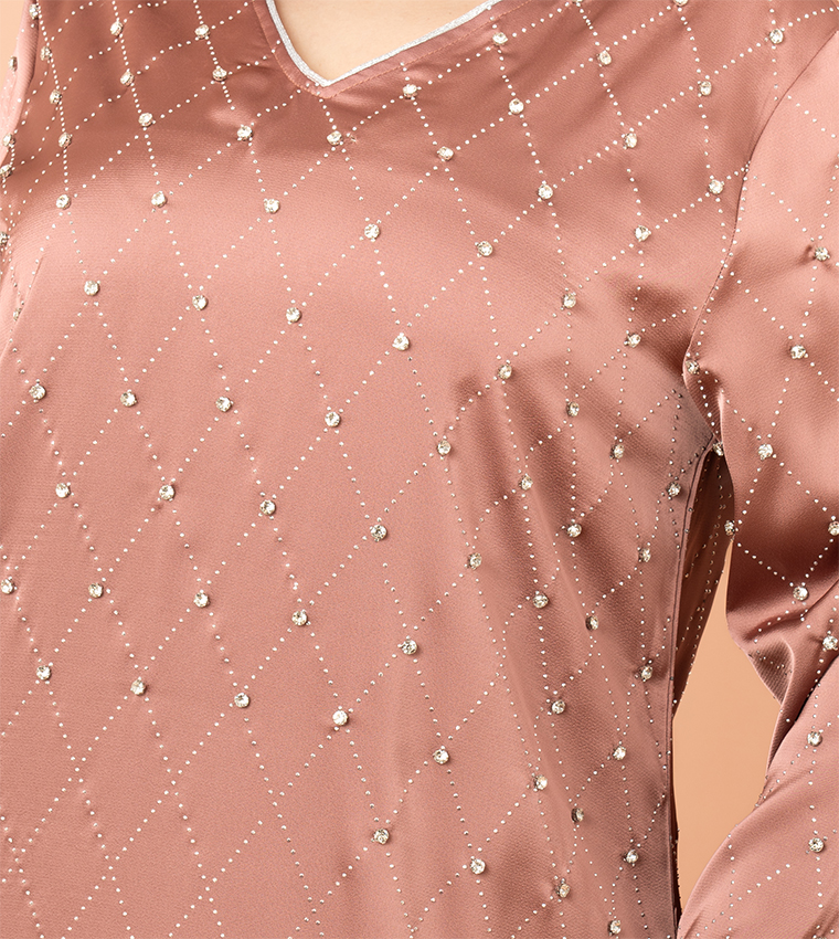 Crystal Breeze V-Neck Jalabiya