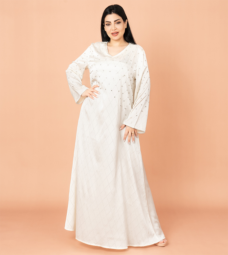 Crystal Breeze V-Neck Jalabiya