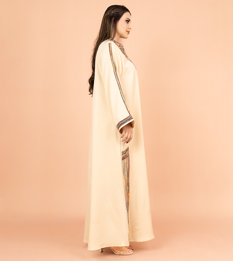 Embroidered Flared Sleeves Jalabiya