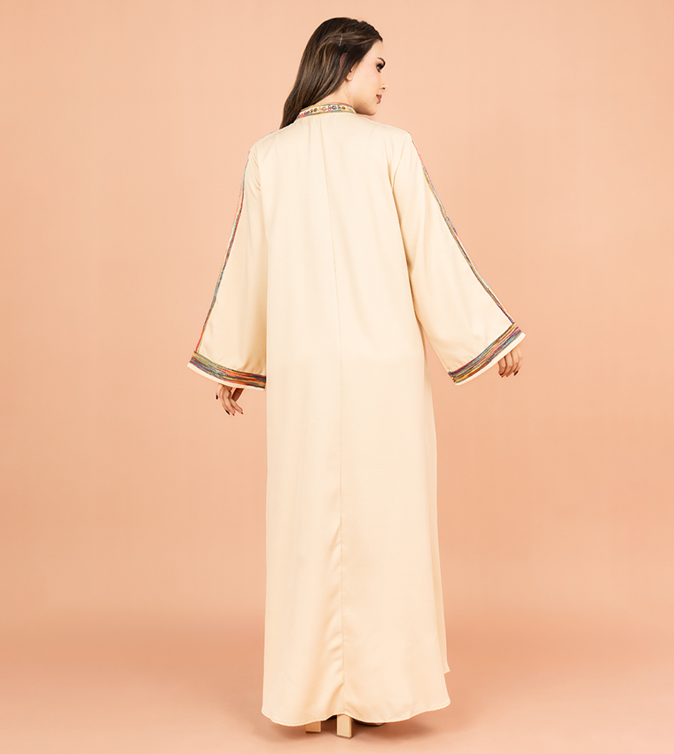 Embroidered Flared Sleeves Jalabiya