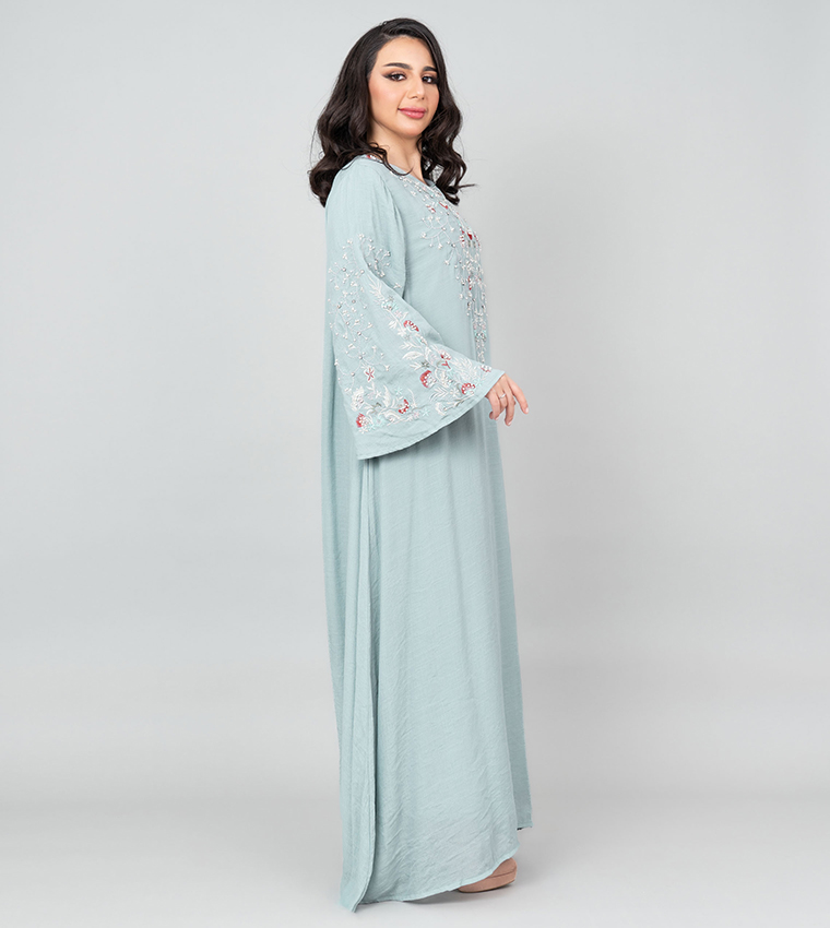 Embroidered Flared Sleeves Jalabiya
