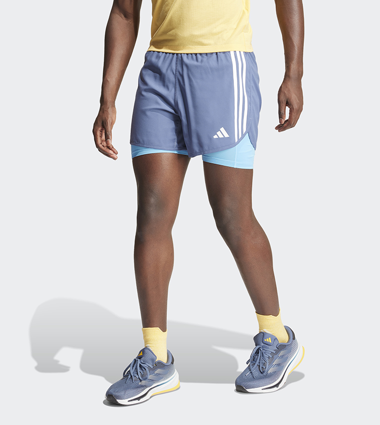 Own The Run 3-Stripes 2-in-1 Shorts
