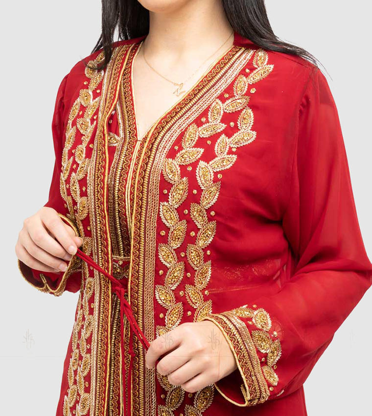 جلابية مناسبات مطرزة 