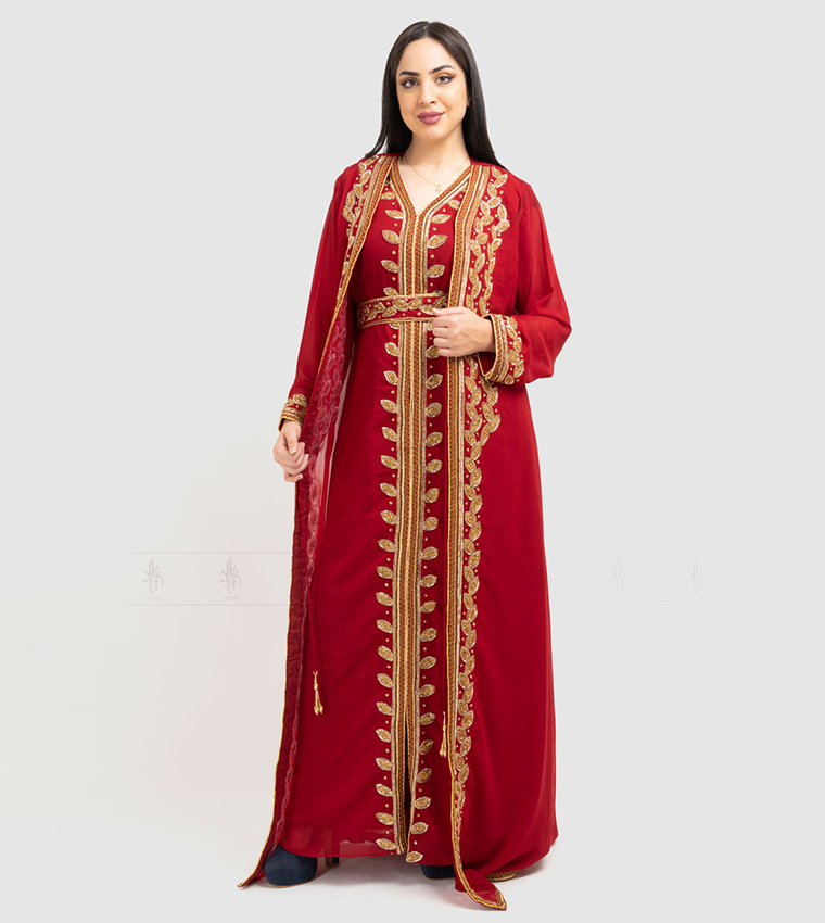 جلابية مناسبات مطرزة 