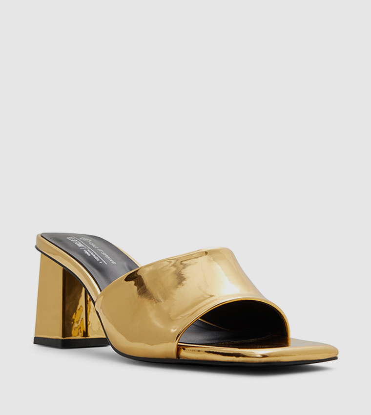 Buy Call It Spring ILARY Peep Toe Block Heel Sandals In Gold 6thStreet Kuwait