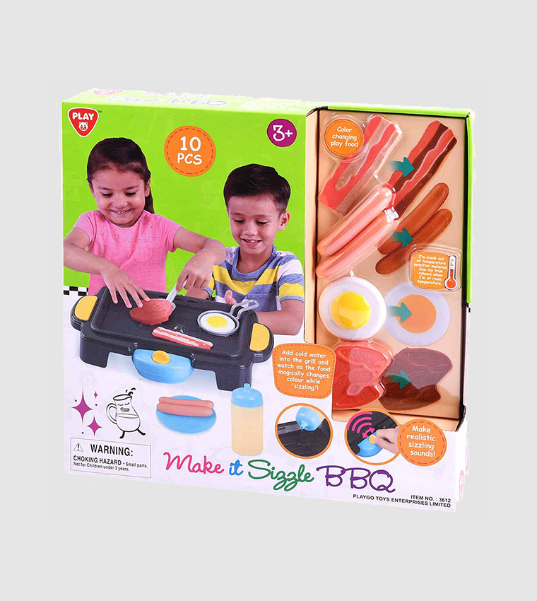 Playgo Make It Sizzle Bbq Battery Operated - 10 Pcs