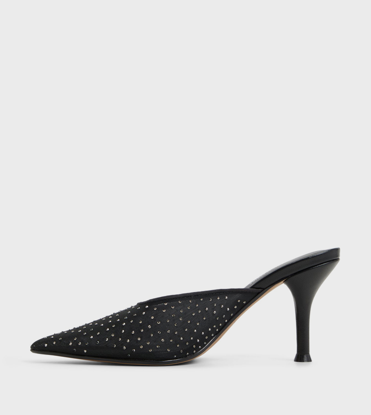 INAYAA Embellished Mule Pumps