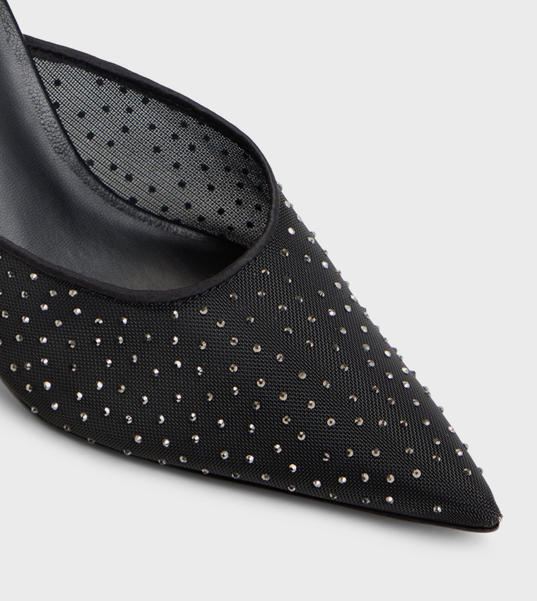 INAYAA Embellished Mule Pumps