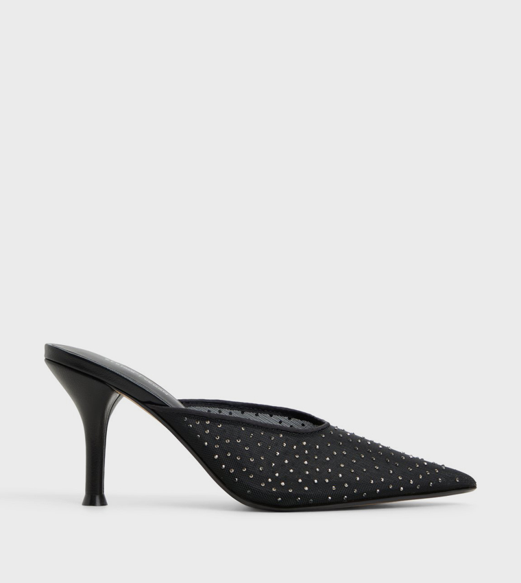 INAYAA Embellished Mule Pumps