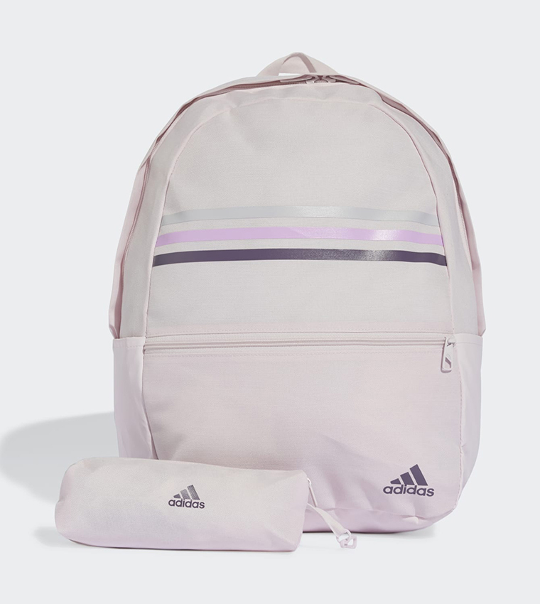 Classic Horizontal 3-Stripes Printed Backpack Set