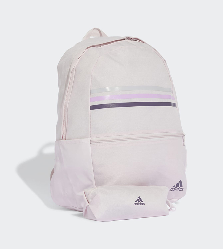 Classic Horizontal 3-Stripes Printed Backpack Set
