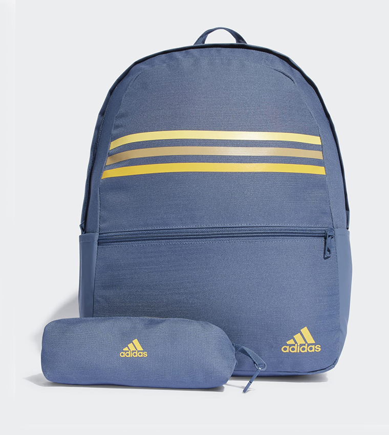 Classic Horizontal 3-Stripes Printed Backpack Set