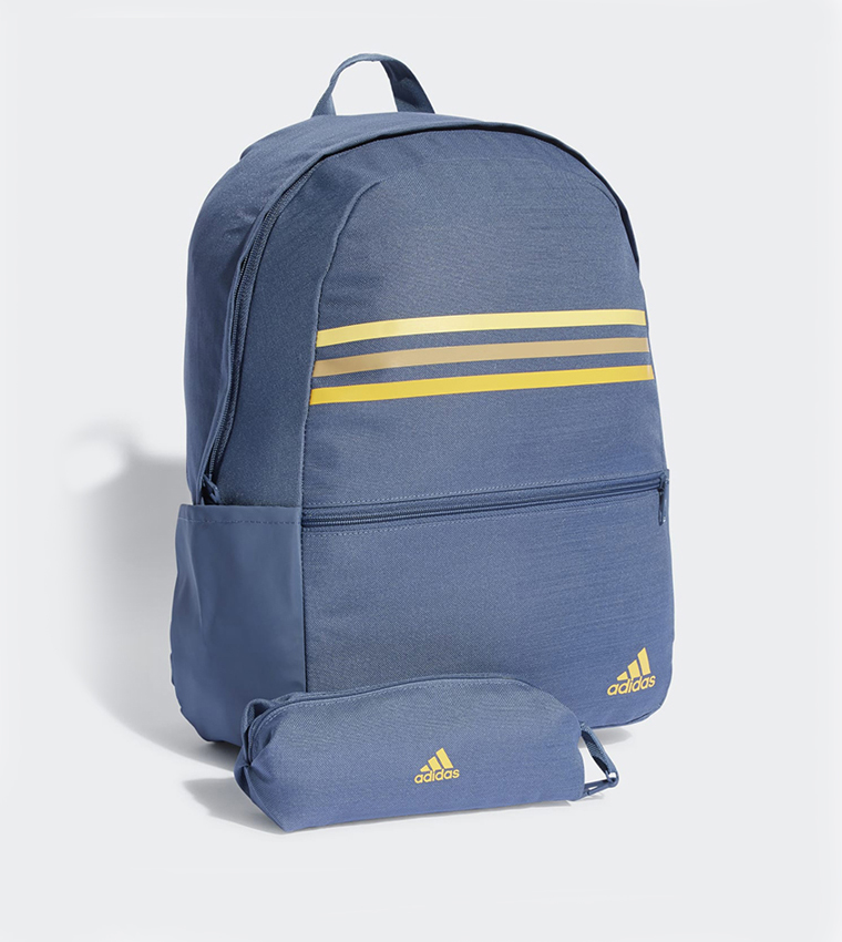 Classic Horizontal 3-Stripes Printed Backpack Set