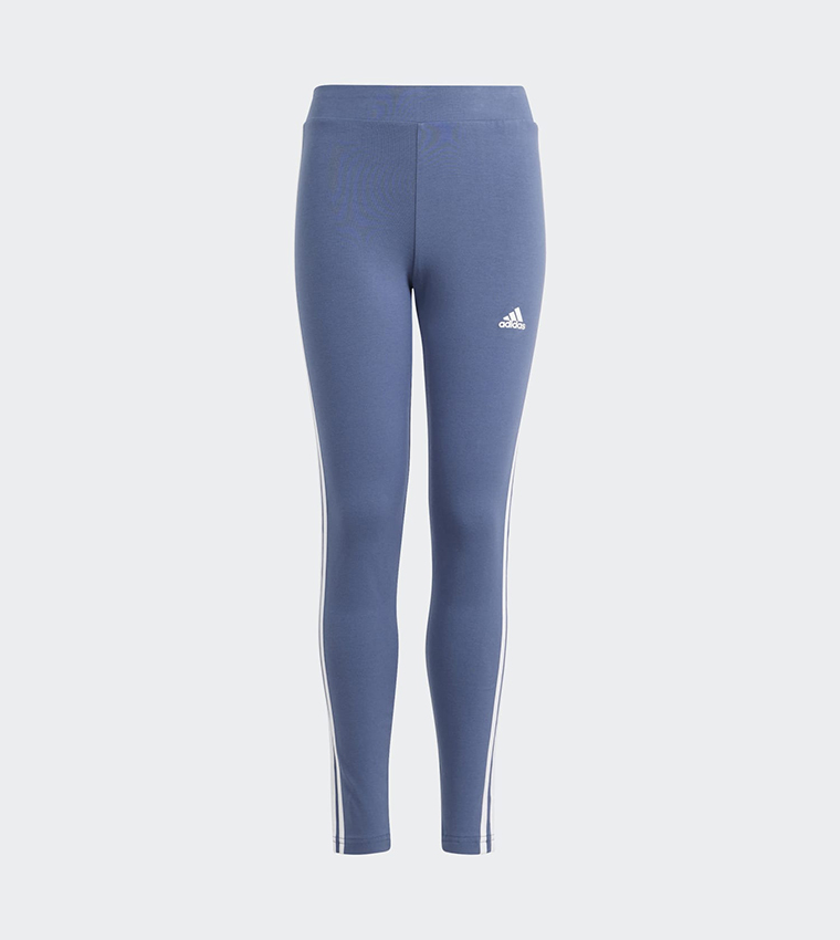 Buy Adidas 3 Stripes Elastic Waist Leggings In Blue 6thStreet Saudi Arabia