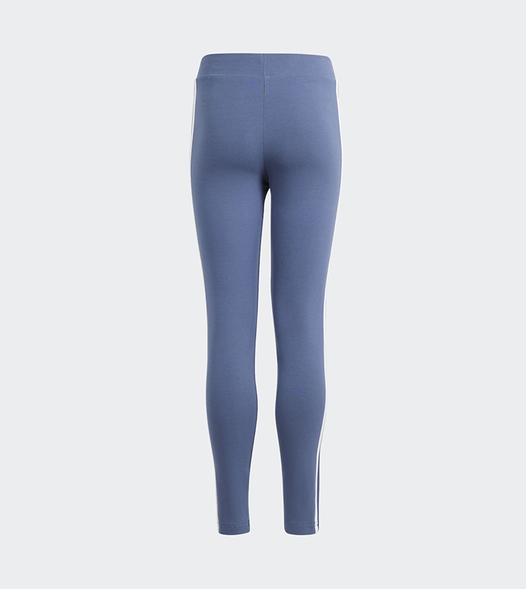 Adidas leggings 3 stripes blue on sale