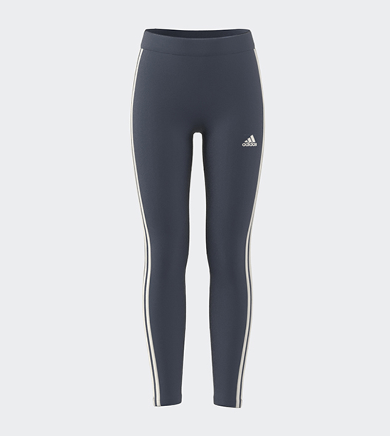 Buy Adidas 3 Stripes Elastic Waist Leggings In Blue 6thStreet Saudi Arabia