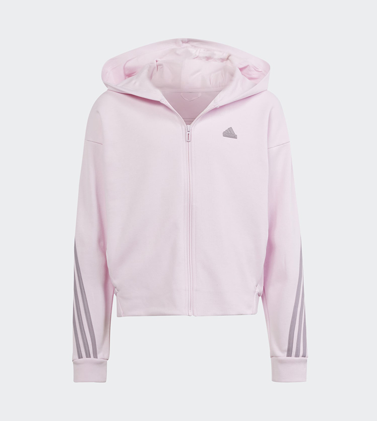 Buy Adidas 3 Stripes Long Sleeves Hoodie In Pink 6thStreet Saudi Arabia