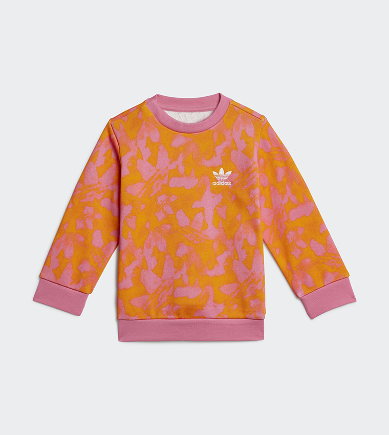 Buy Adidas All Over Printed Long Sleeves Tracksuit In Orange 6thStreet Qatar