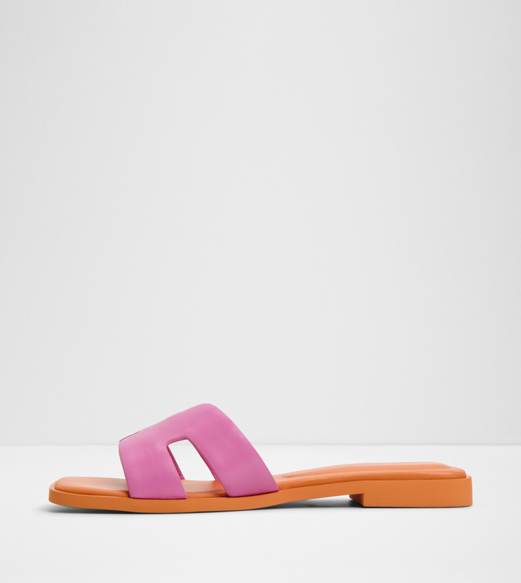 ITSANDAL Color Block Flat Sandals