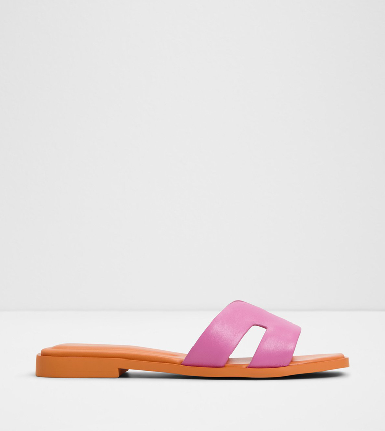 ITSANDAL Color Block Flat Sandals