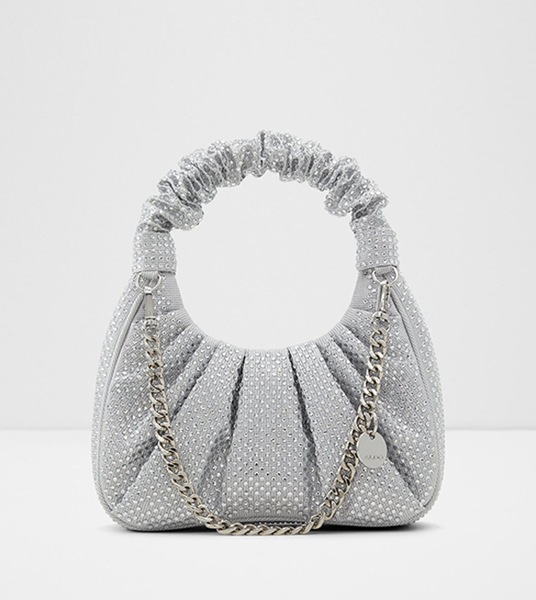 Buy Aldo IVALIA Ruched Hobo Bag In Silver 6thStreet UAE