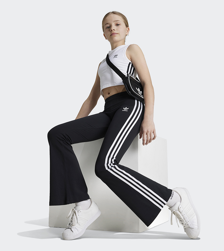 Adicolor Elastic Waist Flared Leggings