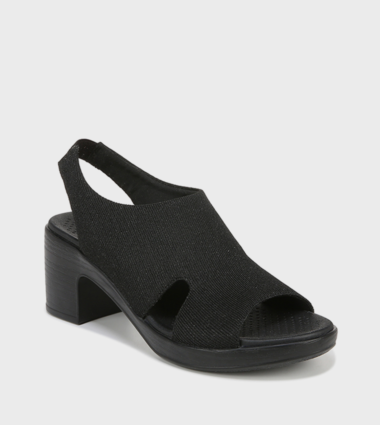EDEN-1 Peep Toe Block Heel Sandals
