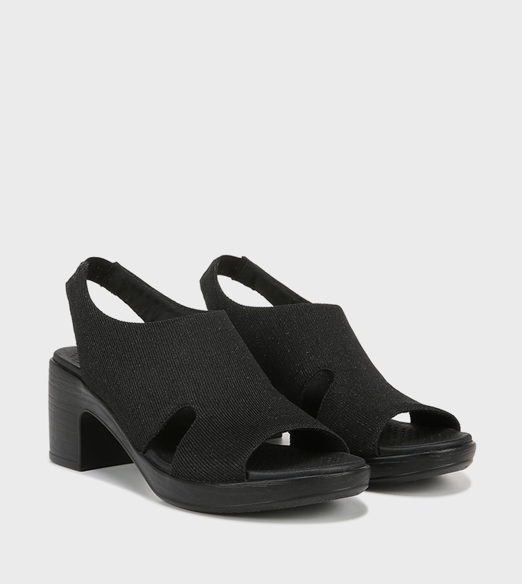 EDEN-1 Peep Toe Block Heel Sandals