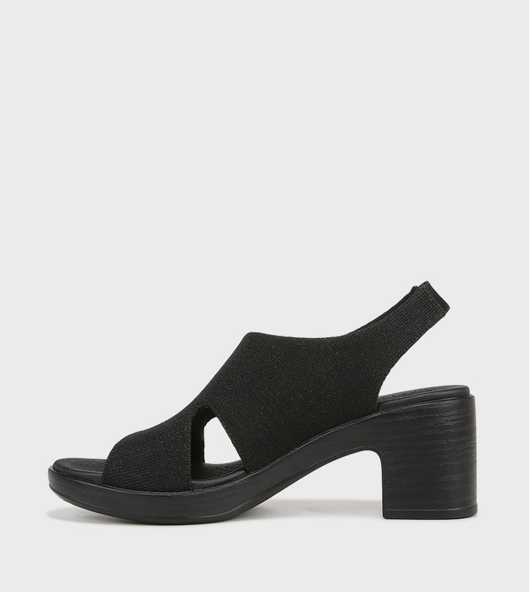 EDEN-1 Peep Toe Block Heel Sandals