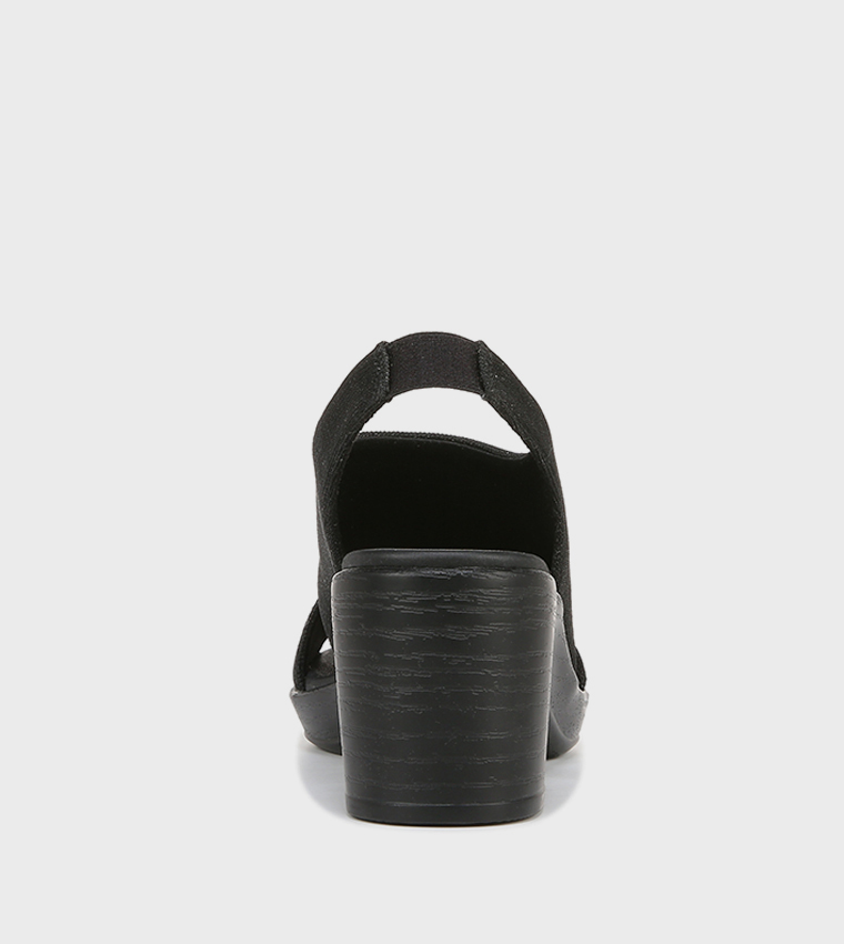 EDEN-1 Peep Toe Block Heel Sandals