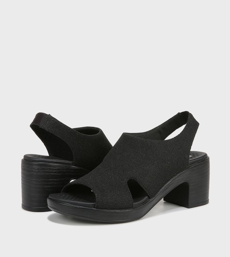 EDEN-1 Peep Toe Block Heel Sandals