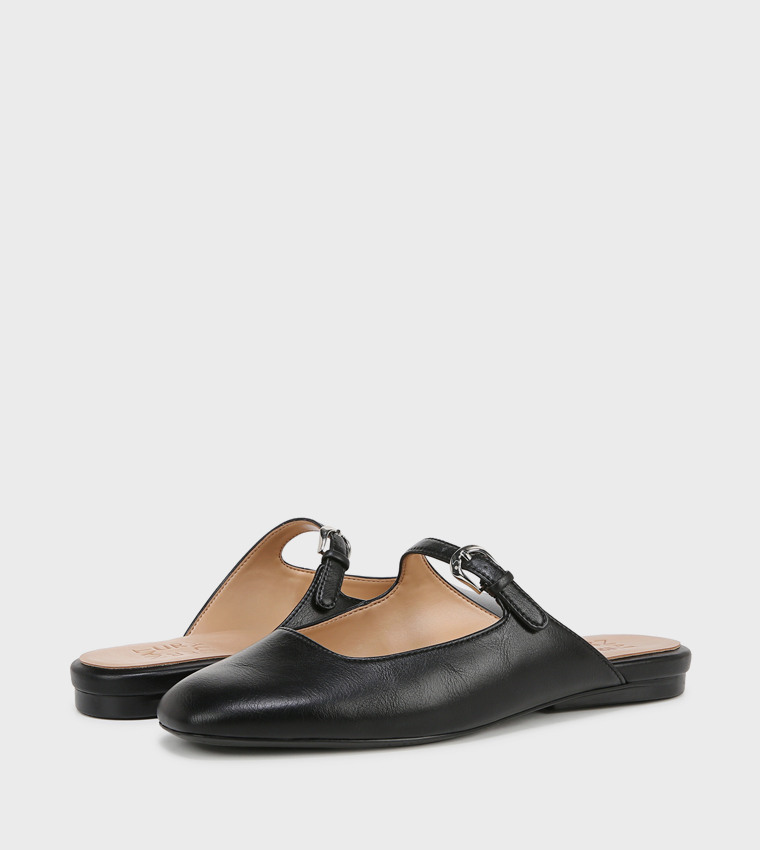 APPLE Buckle Detail Mules
